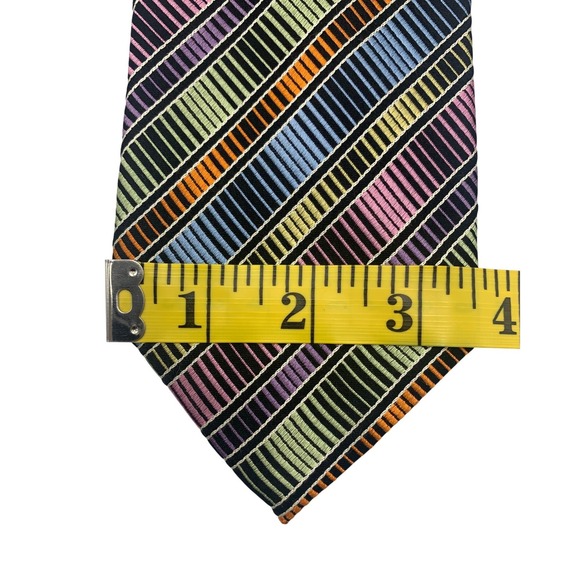 Van Heusen Necktie Men's Multi-color Striped Purple Paisley 2-Piece Set - Picture 7 of 11